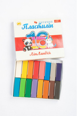 Пластилін, 16 кольорів, 320 г, Тетрада